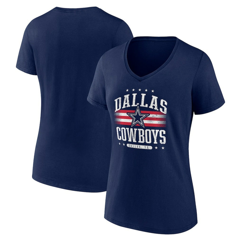 Dallas Cowboys Women's Americana Team V-Neck T-Shirt - Navy discount