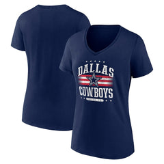 Dallas Cowboys Women's Americana Team V-Neck T-Shirt - Navy discount