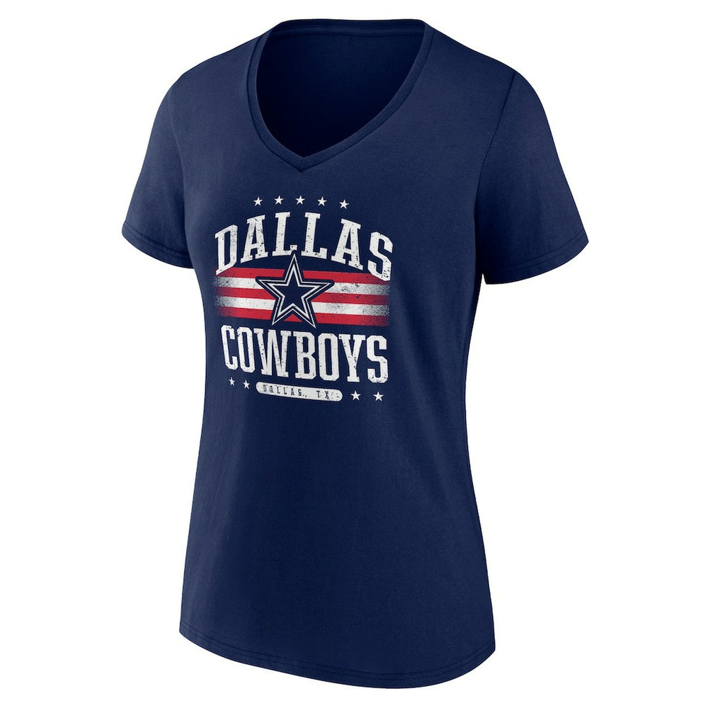 Dallas Cowboys Women's Americana Team V-Neck T-Shirt - Navy discount