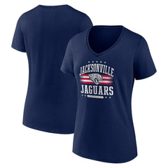 Jacksonville Jaguars Women's Americana Team V-Neck T-Shirt - Navy outlet