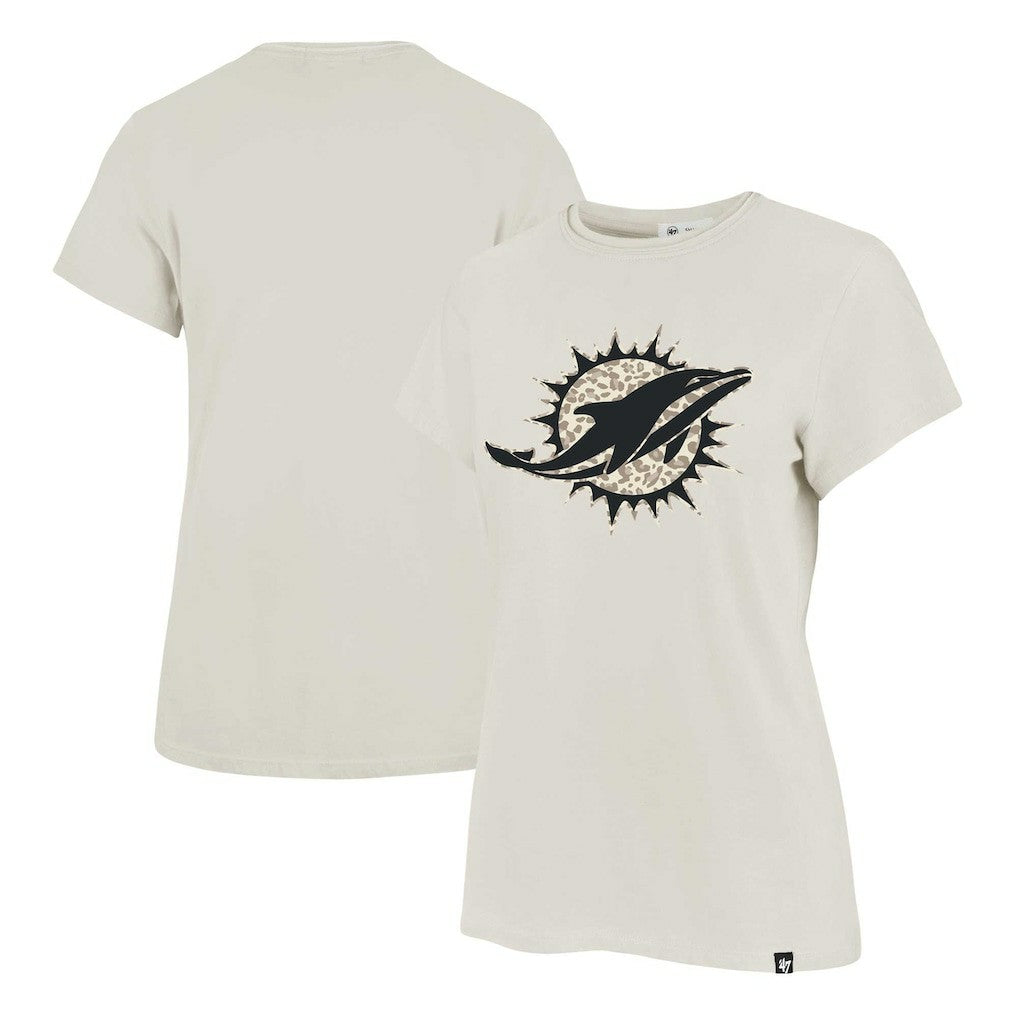 Miami Dolphins '47 Women's Panthera Frankie T-Shirt - Cream cheap