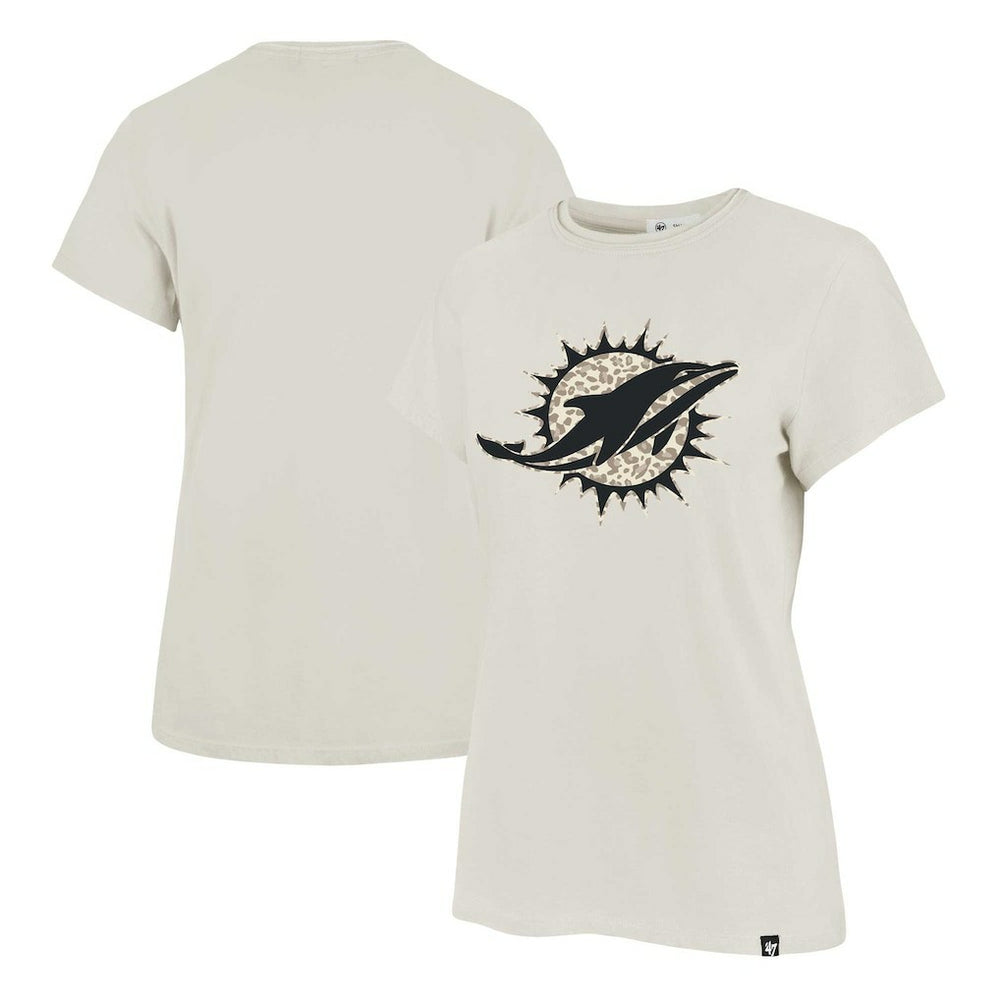 Miami Dolphins '47 Women's Panthera Frankie T-Shirt - Cream cheap