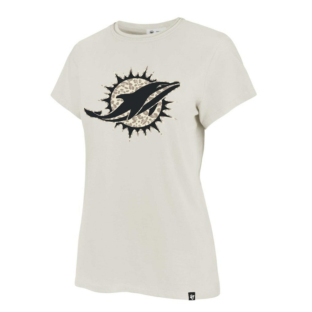 Miami Dolphins '47 Women's Panthera Frankie T-Shirt - Cream cheap