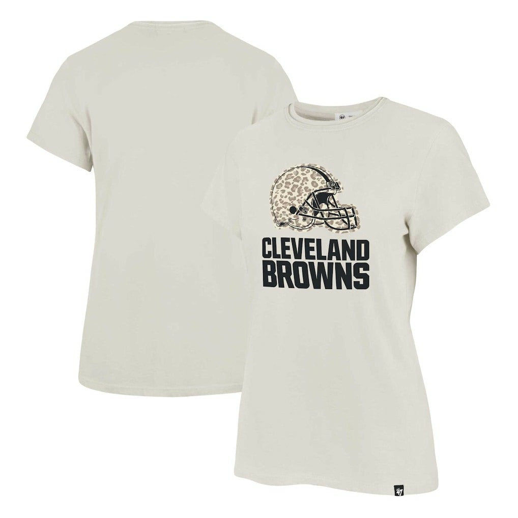 Cleveland Browns '47 Women's Panthera Frankie T-Shirt - Cream on sale