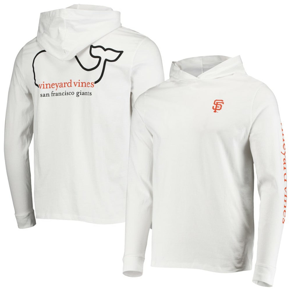 San Francisco Giants Vineyard Vines Long Sleeve Hoodie T-Shirt White