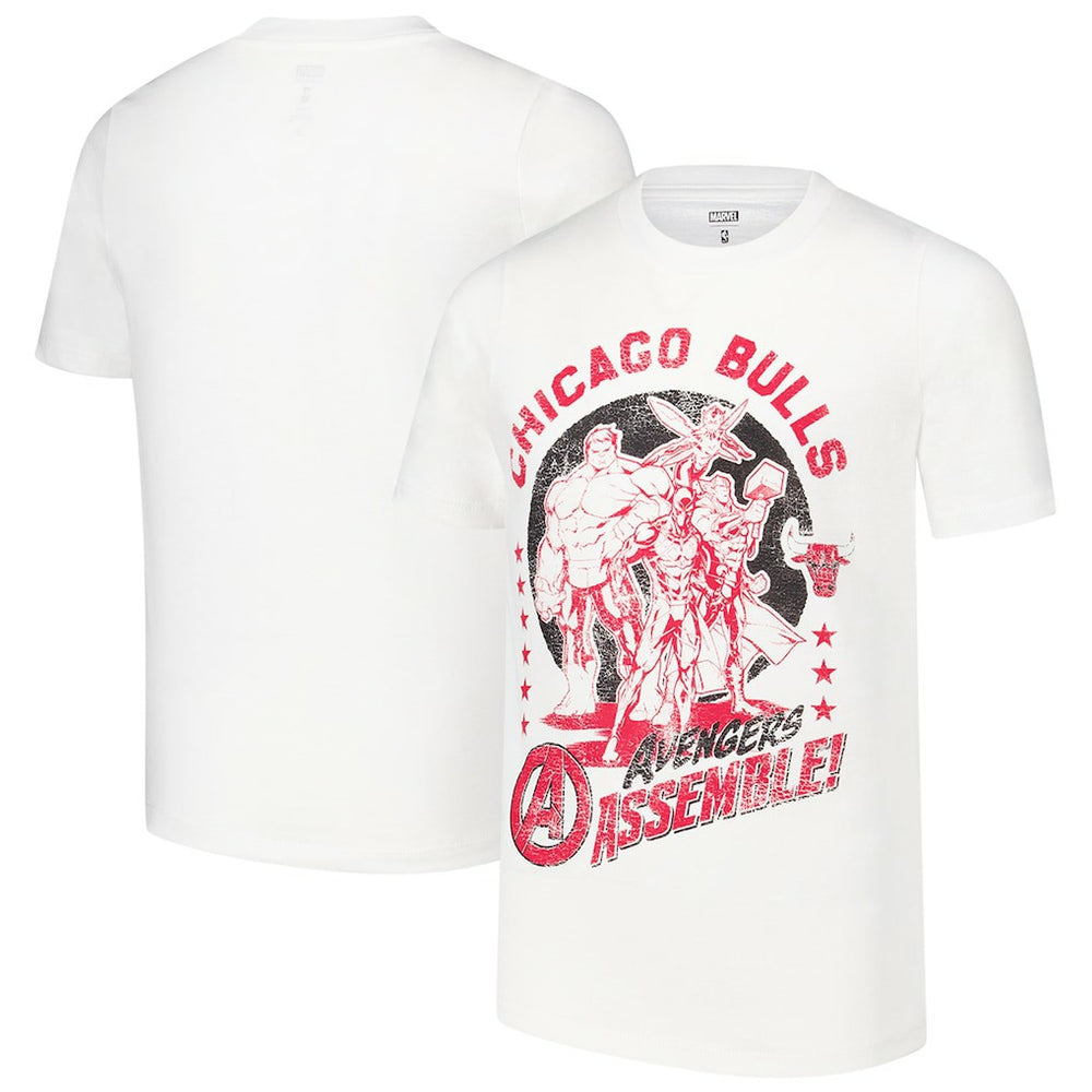 Chicago Bulls Youth NBA x Marvel Avengers Squad T-Shirt sale - White on sale