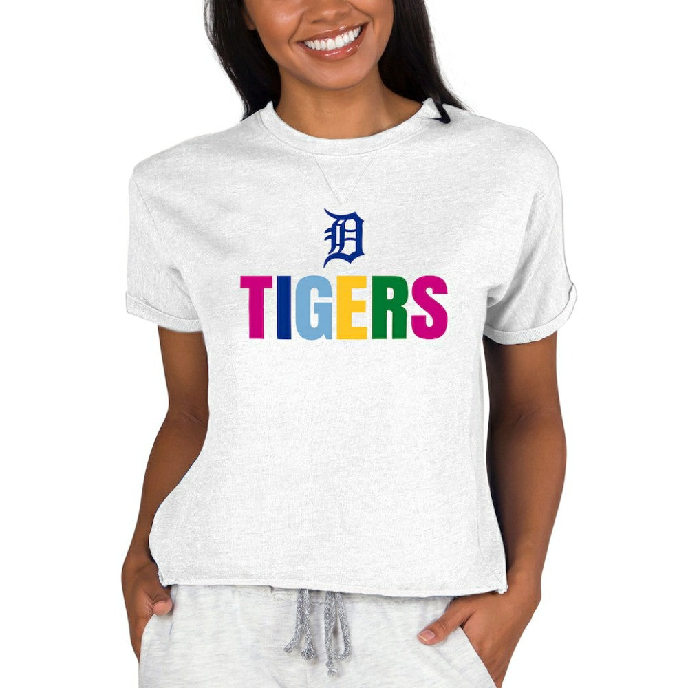 Detroit Tigers Concepts Sport Women's Mainstream Terry Sweatshirt Oatmeal