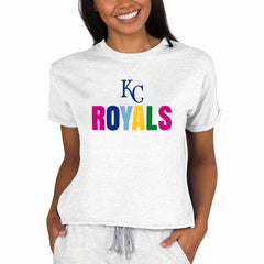 Kansas City Royals Concepts Sport Women's Mainstream Terry Sweatshirt Oatmeal