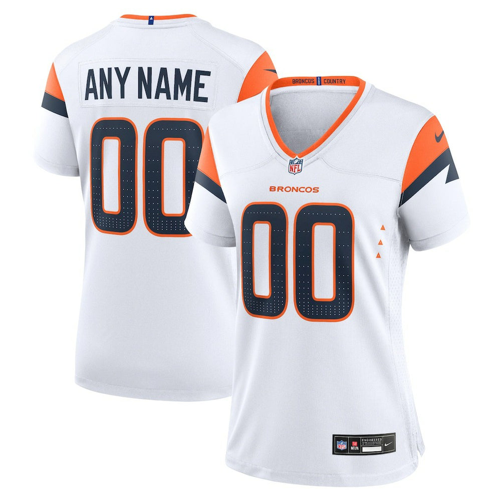Denver Broncos Women's Mile High Collection Custom Game Jersey - White discount