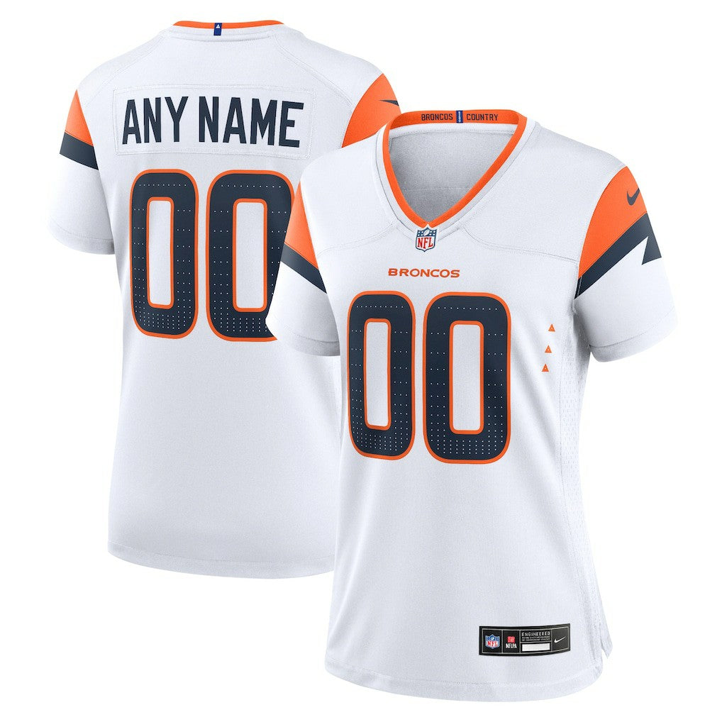 Denver Broncos Women's Mile High Collection Custom Game Jersey - White discount