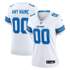 Detroit Lions Women's Custom Game Jersey - White on sale