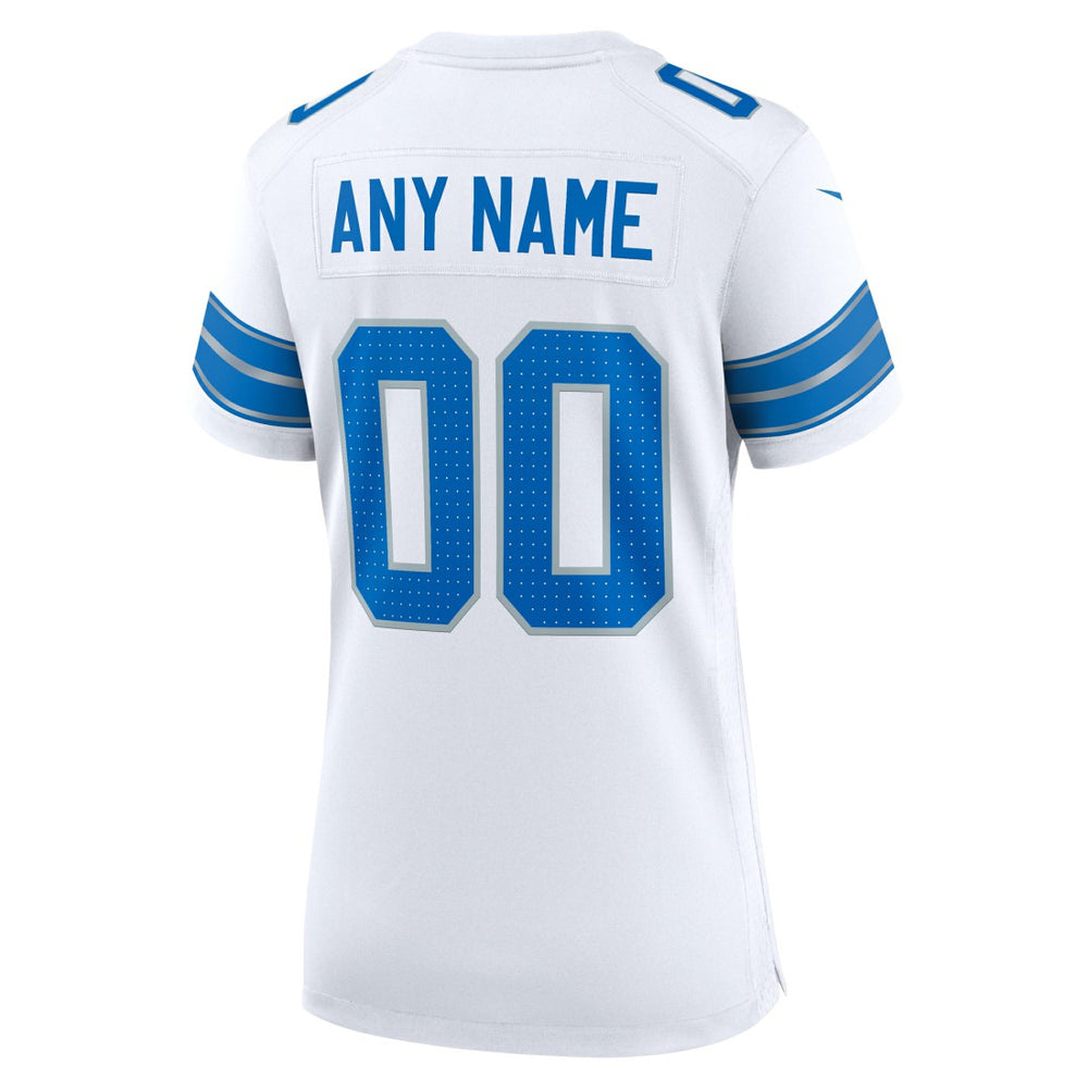 Detroit Lions Women's Custom Game Jersey - White on sale