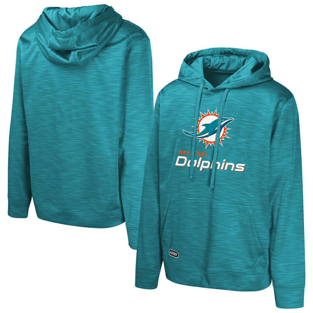 Miami Dolphins Streak Fleece Pullover Hoodie - Aqua for sale