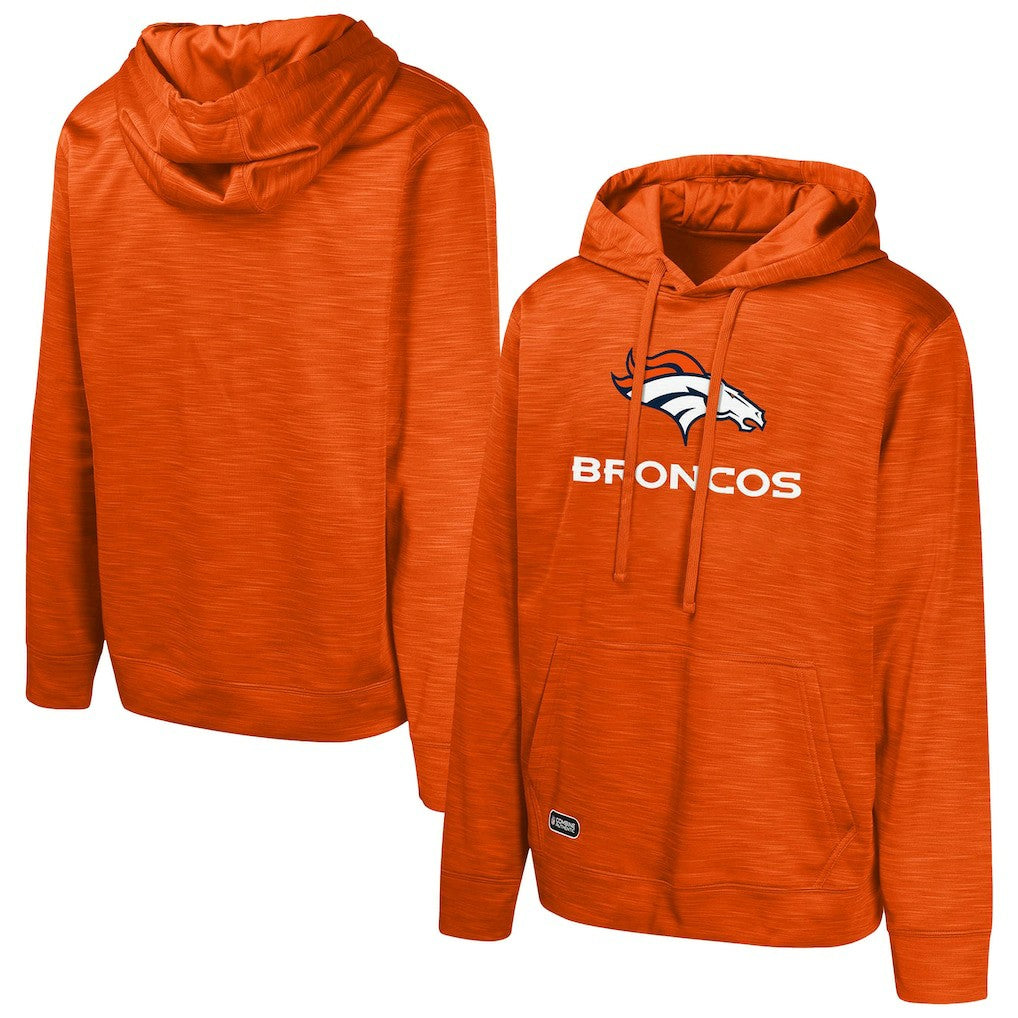 Denver Broncos Streak Fleece Pullover Hoodie - Orange on sale
