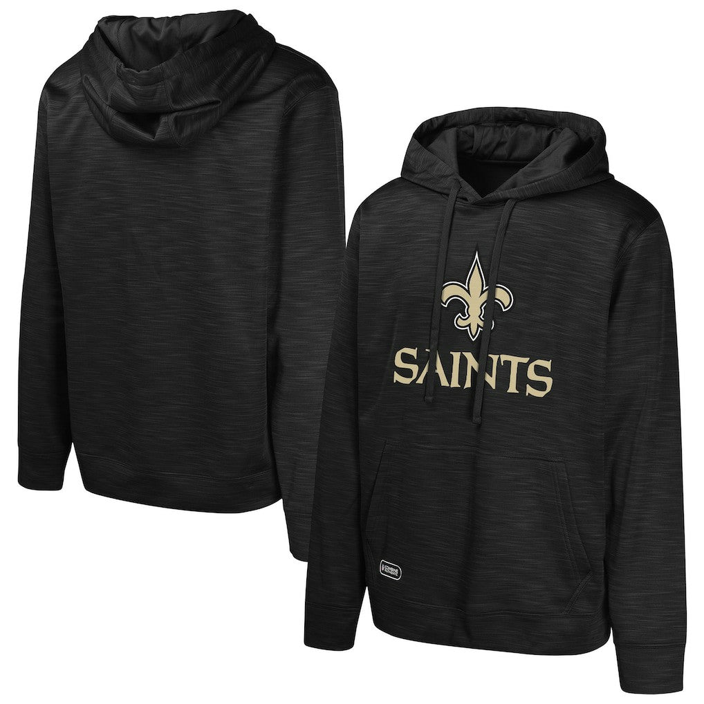 New Orleans Saints Streak Fleece Pullover Hoodie - Black discount