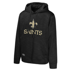New Orleans Saints Streak Fleece Pullover Hoodie - Black discount
