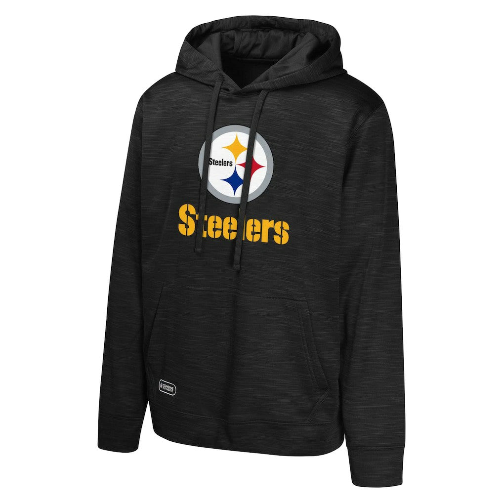 Pittsburgh Steelers Streak Fleece Pullover Hoodie - Black sale