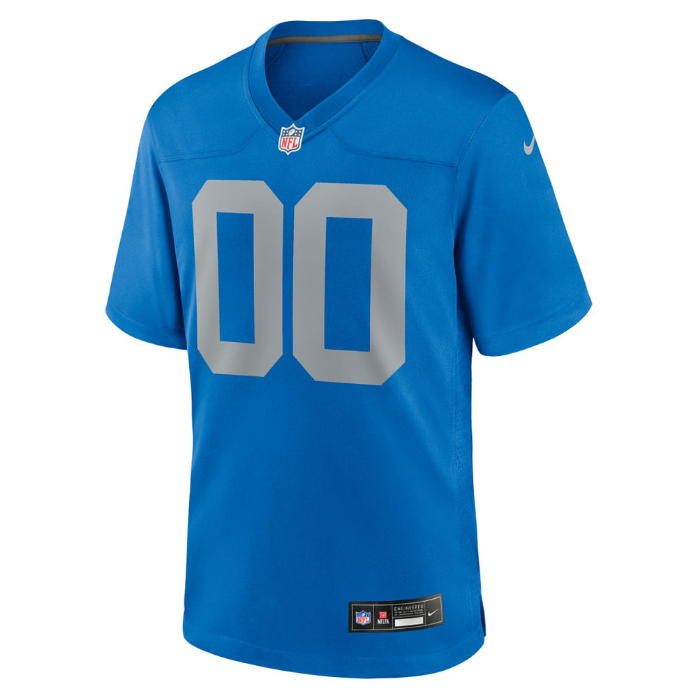 Detroit Lions Alternate Custom Game Jersey - Blue on sale