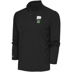 Philadelphia Flyers Antigua Shamrock Tribute Quarter-Zip Pullover Top - Charcoal Pullover