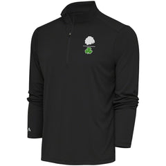 Chicago Blackhawks Antigua Shamrock Tribute Quarter-Zip Pullover Top - Charcoal Pullover