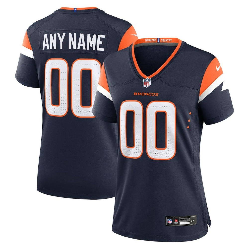 Denver Broncos Women's Alternate Mile High Collection Custom Game Jersey - Navy sale