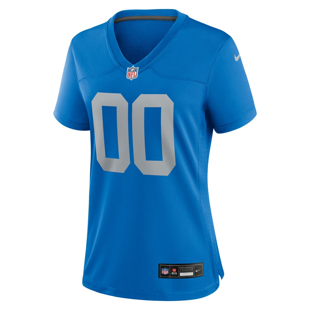 Detroit Lions Women's Alternate Custom Game Jersey - Blue for sale