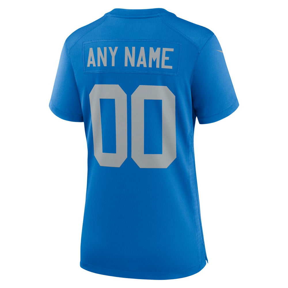 Detroit Lions Women's Alternate Custom Game Jersey - Blue for sale