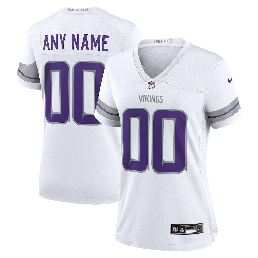 Minnesota Vikings Women's Alternate Custom Game Jersey - White sale