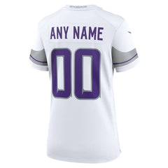 Minnesota Vikings Women's Alternate Custom Game Jersey - White sale