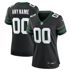 New York Jets Women's Alternate Custom Game Jersey - Legacy Black on sale