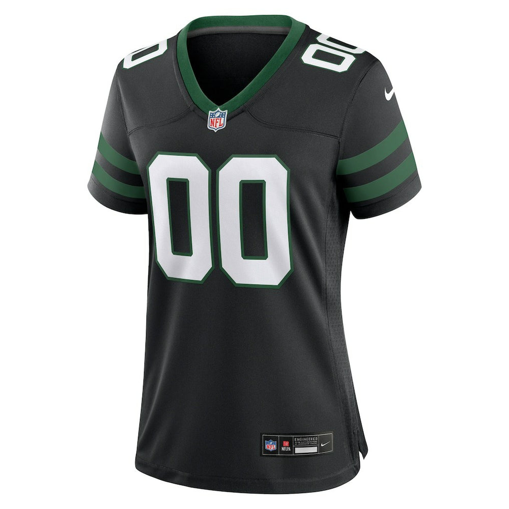 New York Jets Women's Alternate Custom Game Jersey - Legacy Black on sale