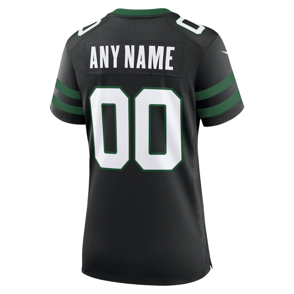 New York Jets Women's Alternate Custom Game Jersey - Legacy Black on sale