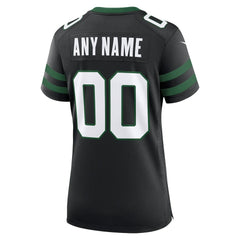 New York Jets Women's Alternate Custom Game Jersey - Legacy Black on sale