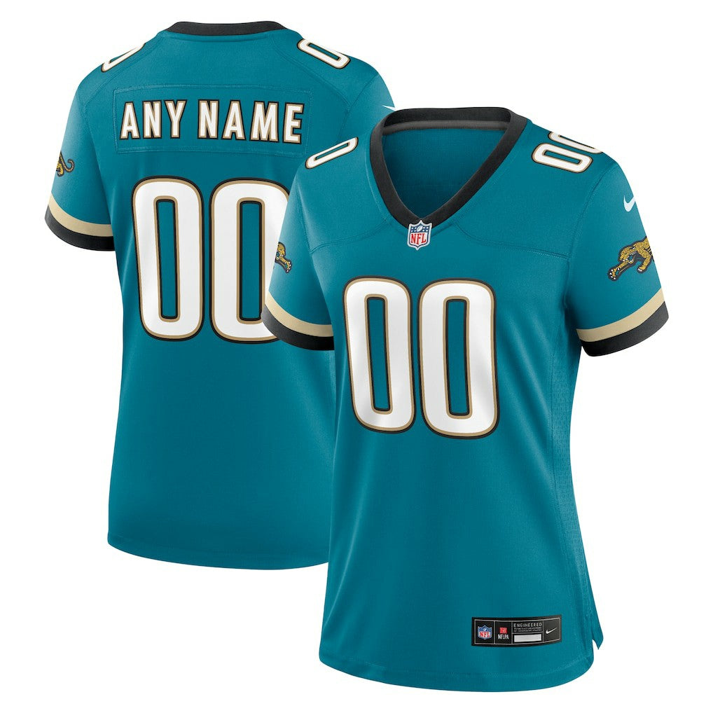 Jacksonville Jaguars Women's Prowler Throwback Custom Game Jersey - Teal cheap
