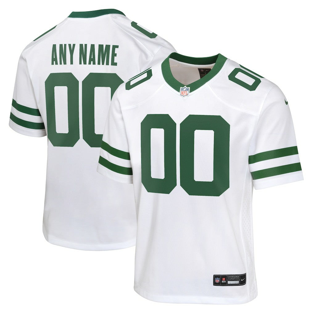 New York Jets Youth Custom Game Jersey - Legacy White online