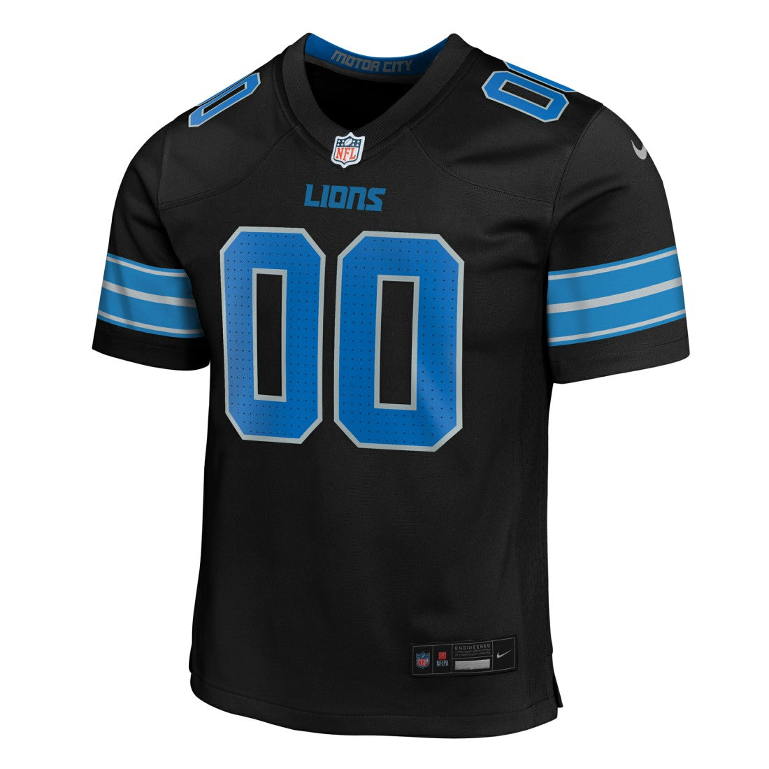 Detroit Lions Youth Alternate Custom Game Jersey - Black outlet