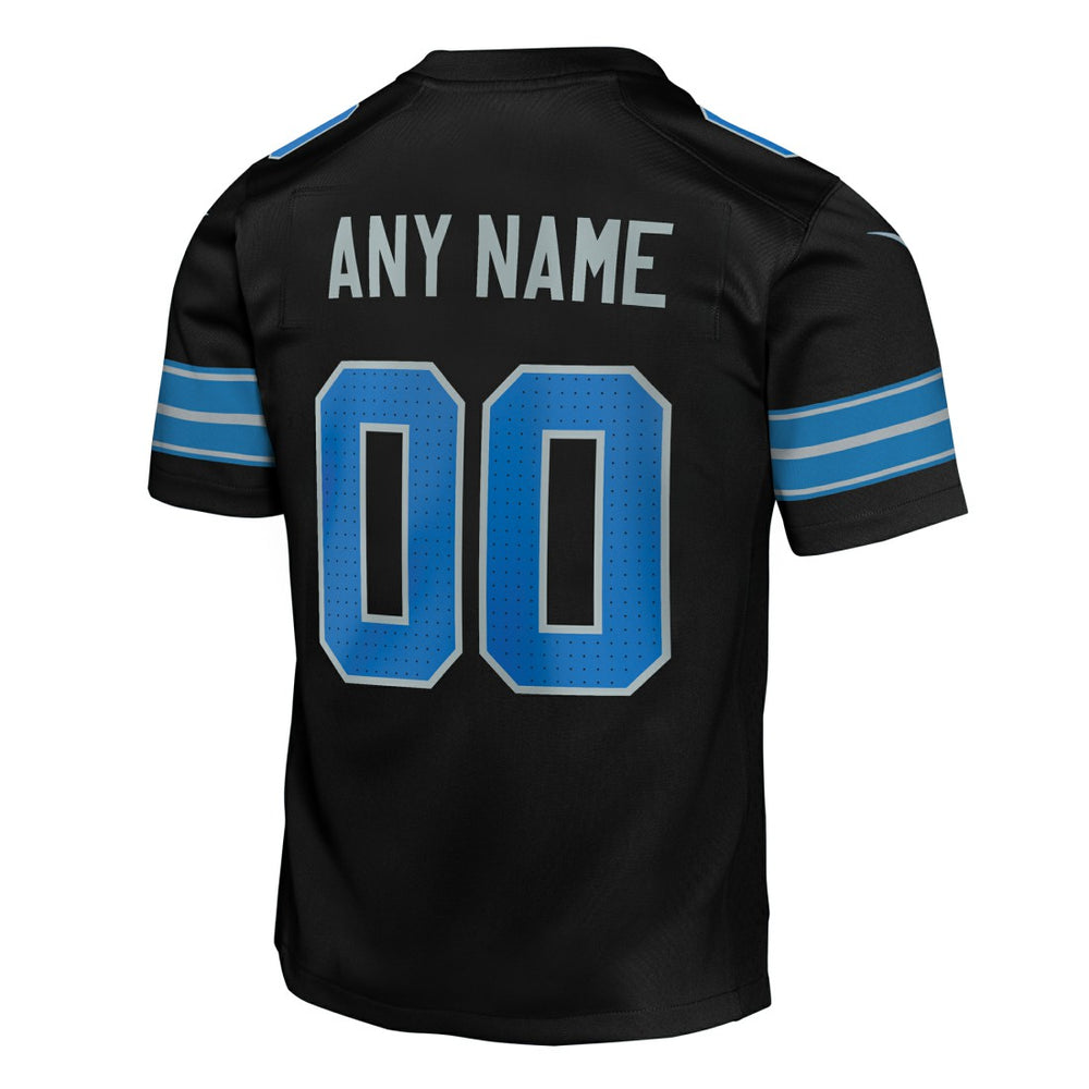 Detroit Lions Youth Alternate Custom Game Jersey - Black outlet
