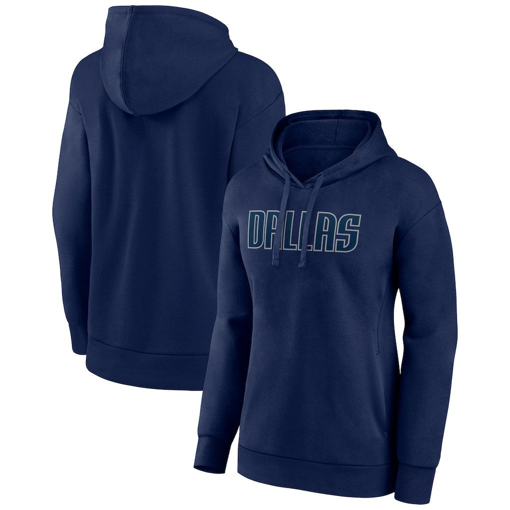 Dallas Mavericks Women's Wordmark Pullover Hoodie sale - Navy on sale