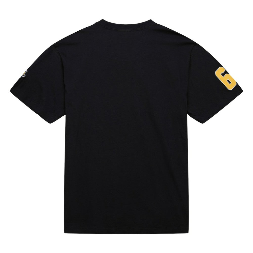 Mario Lemieux Pittsburgh Penguins Mitchell & Ness Premium Nickname Vintage Logo T-Shirt - Black T-shirts