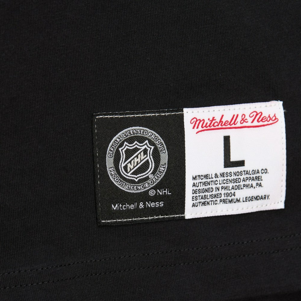 Mario Lemieux Pittsburgh Penguins Mitchell & Ness Premium Nickname Vintage Logo T-Shirt - Black T-shirts