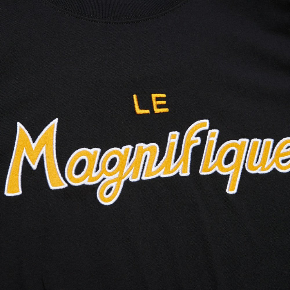 Mario Lemieux Pittsburgh Penguins Mitchell & Ness Premium Nickname Vintage Logo T-Shirt - Black T-shirts