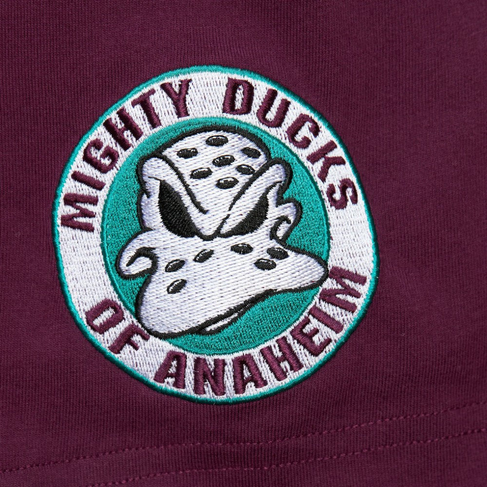 Teemu Selanne Anaheim Ducks Mitchell & Ness Premium Nickname Vintage Logo T-Shirt - Purple T-shirts
