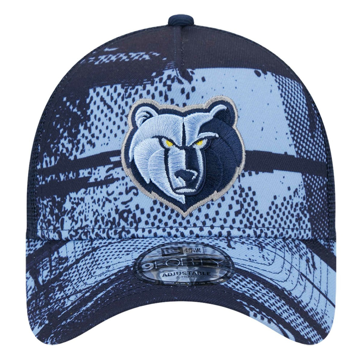 Memphis Grizzlies Tip Off A-Frame Trucker 9FORTY Adjustable Hat - Navy/Light Blue sale