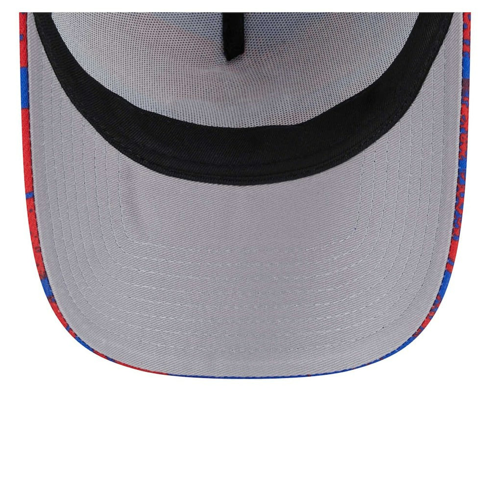 Philadelphia 76ers Tip Off A-Frame Trucker 9FORTY Adjustable Hat - Royal/Red online