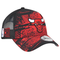 Chicago Bulls Tip Off A-Frame Trucker 9FORTY Adjustable Hat - Black/Red outlet