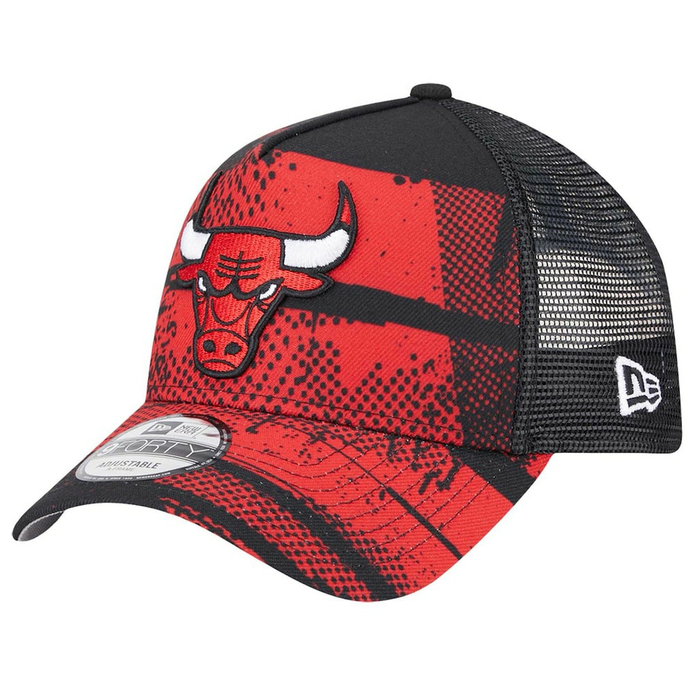 Chicago Bulls Tip Off A-Frame Trucker 9FORTY Adjustable Hat - Black/Red outlet