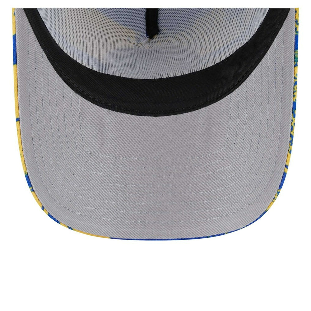 Golden State Warriors Tip Off A-Frame Trucker 9FORTY Adjustable Hat sale - Royal/Gold cheap