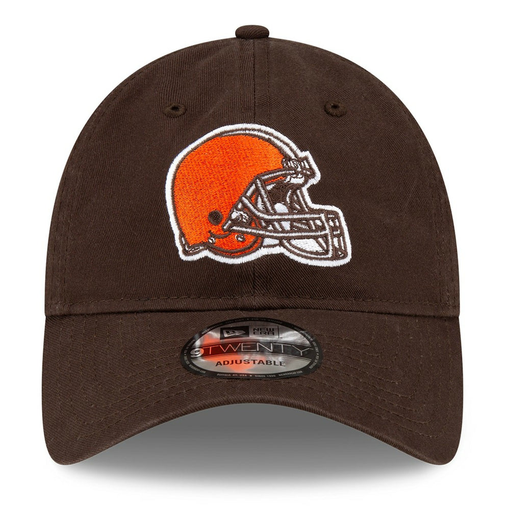 Cleveland Browns New Era Core Classic Primary 9TWENTY Adjustable Hat - Brown for sale