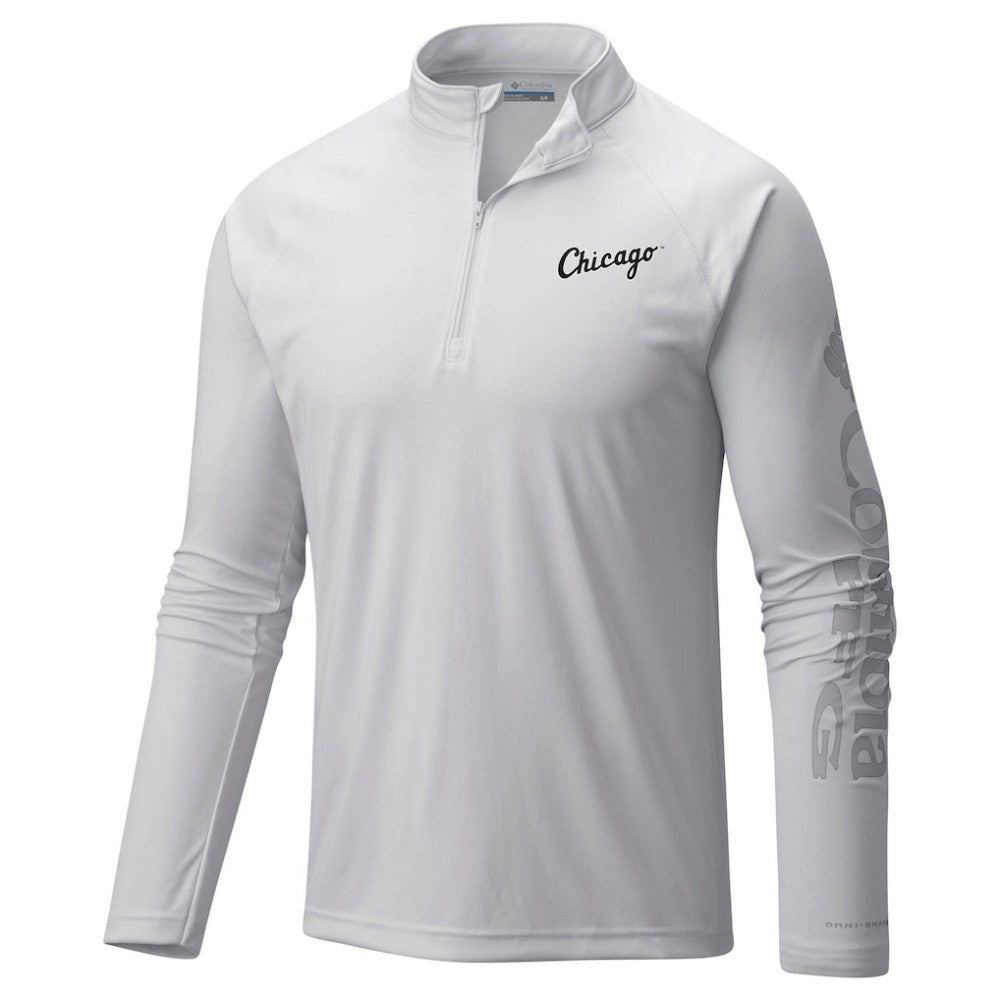 Chicago White Sox Terminal Tackle Omni-Shade Raglan Quarter-Zip Pullover Top White