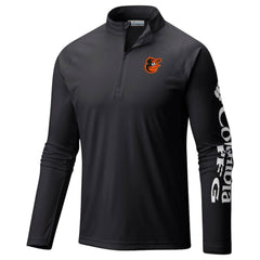 Baltimore Orioles Terminal Tackle Omni-Shade Raglan Quarter-Zip Pullover Top Black